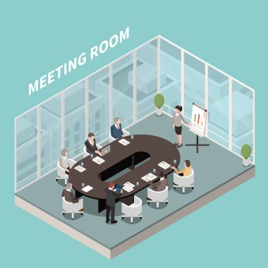 Meeting Room Isometric Interior