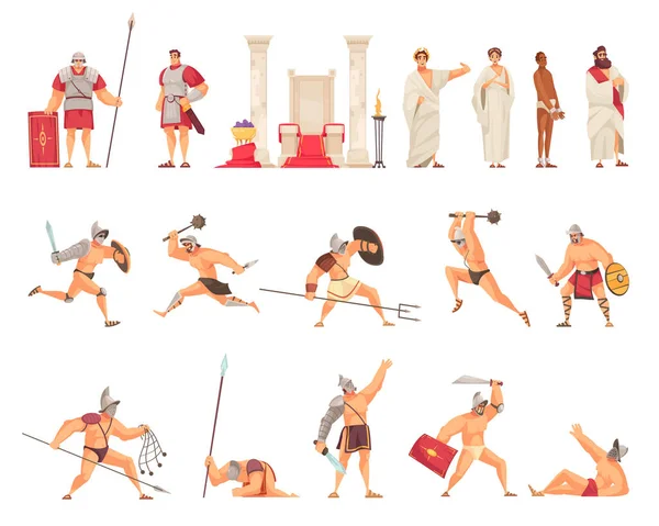 Ancient Rome Icons Set — Stok Vektör