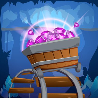 Colored Mining Game Design Composition