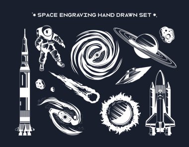 Space Chalk Drawn Set