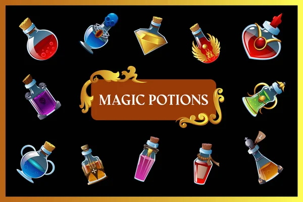 Magic Potion Game Background — ストックベクタ