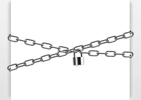 Composición abstracta con cadenas metálicas — Vector de stock