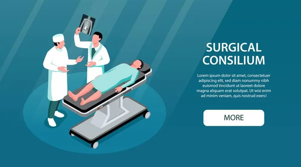 Surgical Consultation Horizontal Banner — Stock Vector