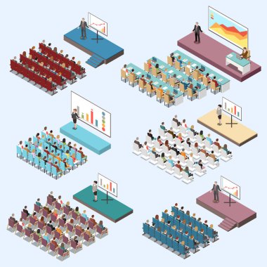 Konferans Salonu Isometric Set 