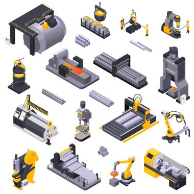 Metal Endüstrisi Isometric Set