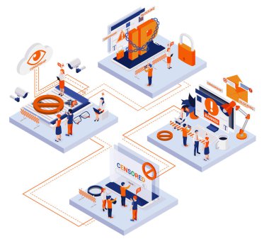 İnternet Sansürü Isometric Kavramı 