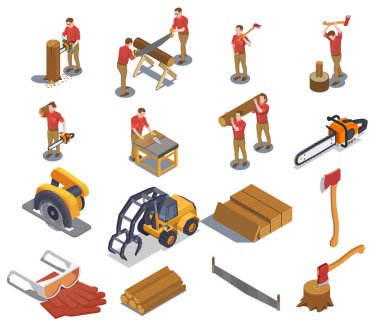 Oduncu Isometric Simgesi Ayarları