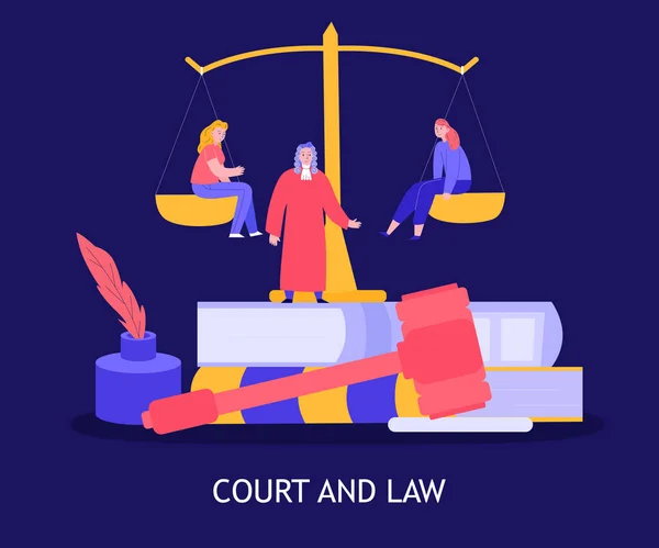 Domstolsrättens bakgrund — Stock vektor
