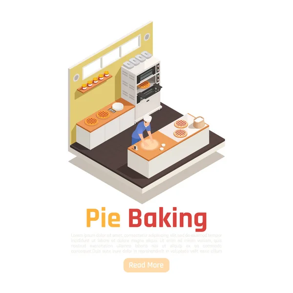 Bakery Isometric Composition — Stock Vector