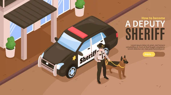 Stellvertretender Sheriff — Stockvektor