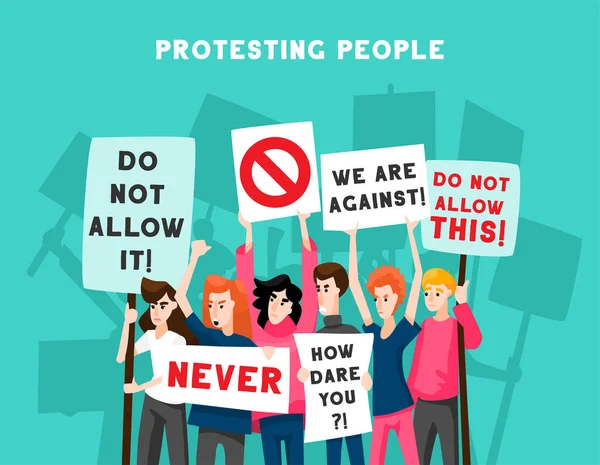 Протестуючі активісти — стоковий вектор
