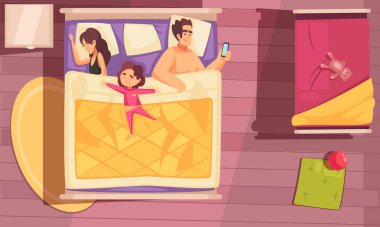 Family Sleep Time Background clipart