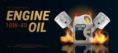 Motor Yağı Reklam Şablonu  