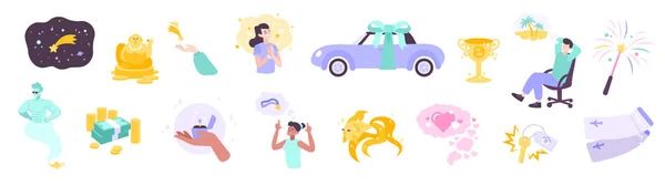 Human Dreams Icon Set — Stockvektor