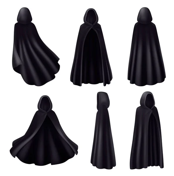 Black Mantle Hood Collection — Stock vektor