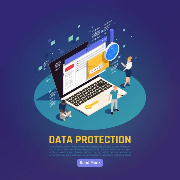 Fundo da proteção de dados do portátil —  Vetores de Stock