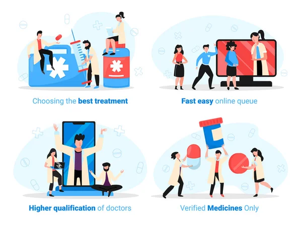 Verified Medicine Compositions Set — Wektor stockowy