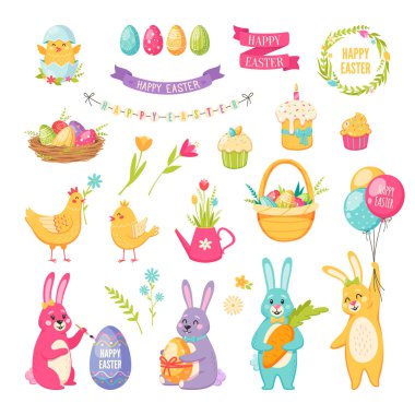 Easter Cartoon Set clipart