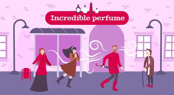 Perfume Odor fundo —  Vetores de Stock