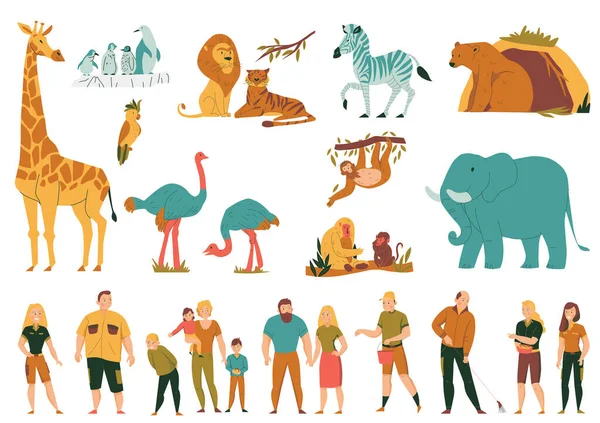 Zoo Set plat — Image vectorielle