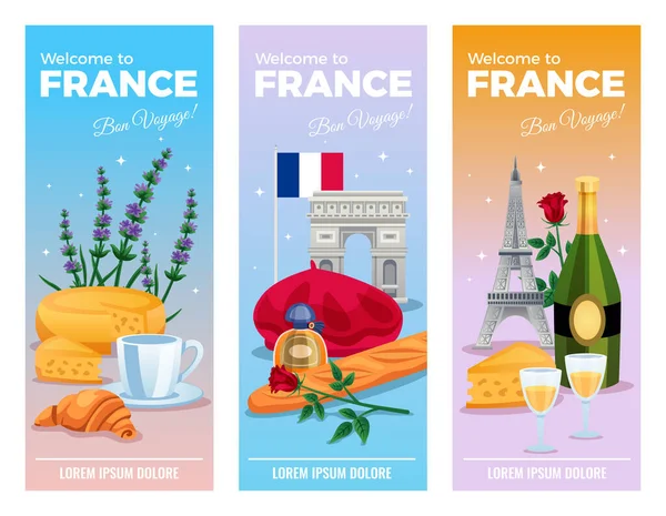 Γαλλία Banners Set — Διανυσματικό Αρχείο
