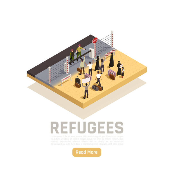 Immigrants Isometric Composition