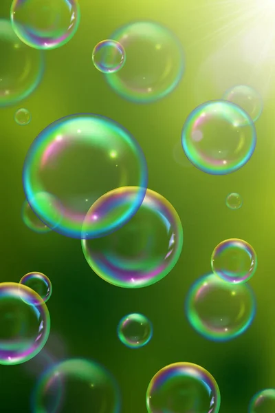 Soap Bubbles Background — Stock Vector