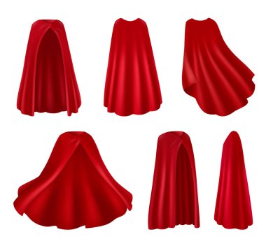 Kırmızı Cübbe Gerçekçi Set