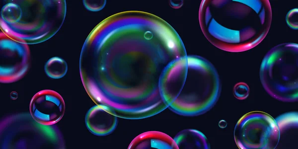 Illustrazione delle bolle di sapone — Vettoriale Stock