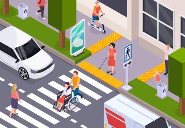 Engelli İnsanlar Isometric Bileşimi  