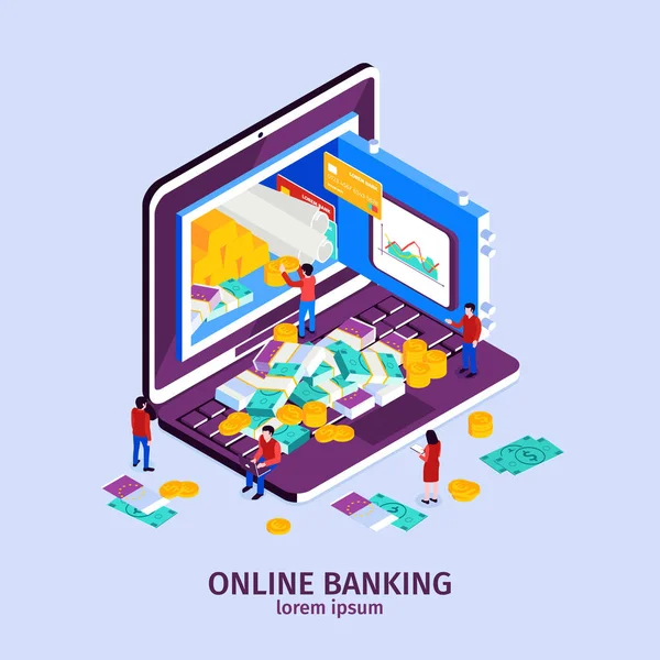 Online Banking Concept — Stock Vector