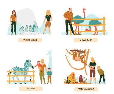 Hayvanat Bahçesi Düz Kompozisyonları