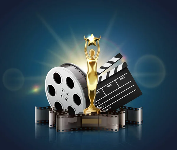 Prix du film Composition réaliste — Image vectorielle