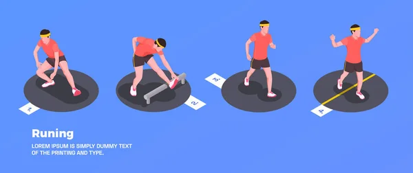 Menschen laufen und trainieren — Stockvektor
