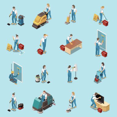 Profesyonel Temizlik Isometric Seti