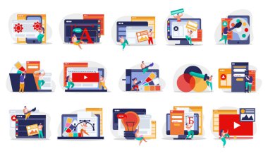 Grafiksel Tasarım Düz Recolor Simgesi Ayarları