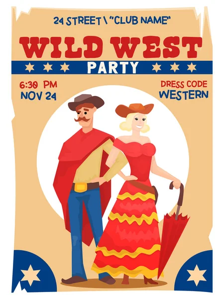 Plakat Dzikiego Zachodu — Wektor stockowy