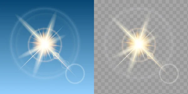 Солнечный эффект в композиции Blue Sky — стоковый вектор