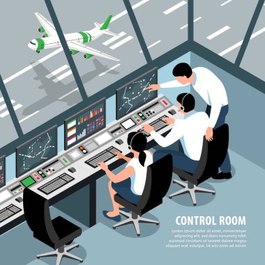 Air Control Room Background clipart