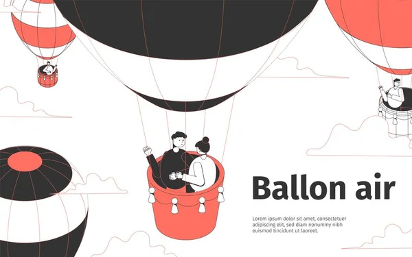 Ballong Isometrisk Illustration — Stock vektor