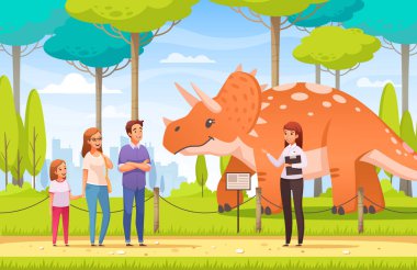 Dinozor Hayvanat Bahçesi Kompozisyonu