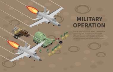 Askeri Operasyon Isometric Bileşimi 