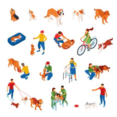 Köpek Bakıcısı Isometric Set