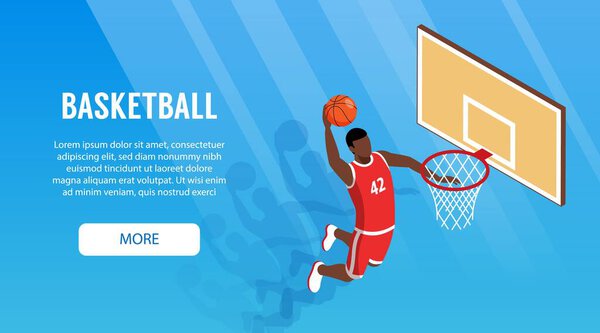 Isometric Basketball Banner