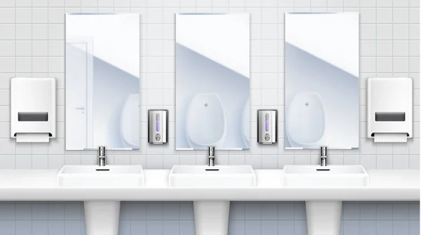 Openbaar toilet Interieur concept — Stockvector