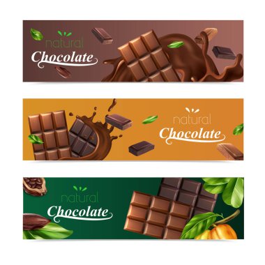 Chocolate Horizontal Banners clipart