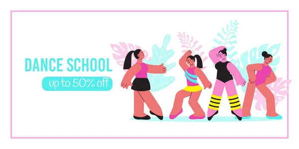 Banner der Tanzschule — Stockvektor
