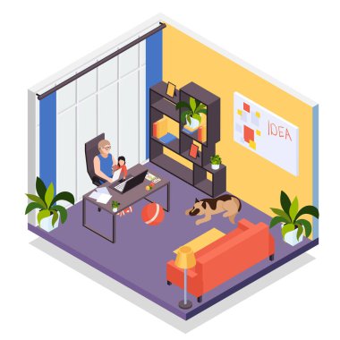 Uzak Çalışma Isometric Bileşimi 