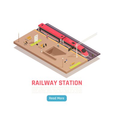 Bölgesel Ekspres Isometric Arkaplanı