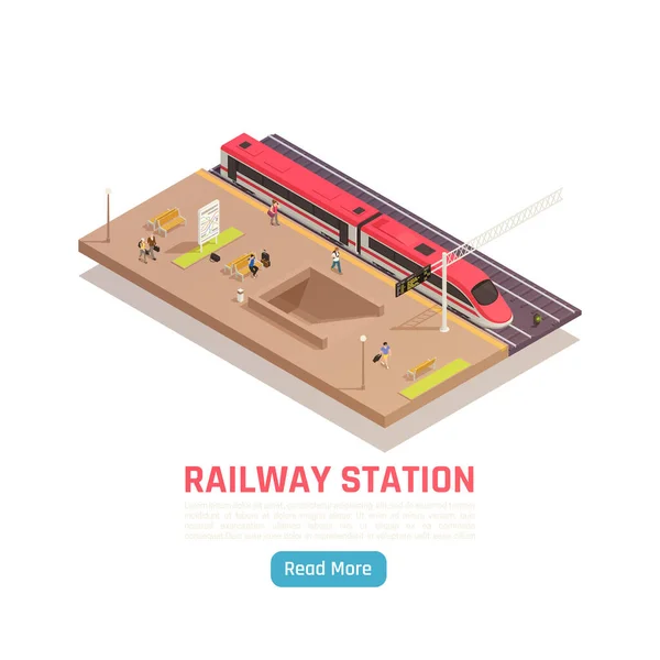 Regionale Express Isometrische achtergrond — Stockvector